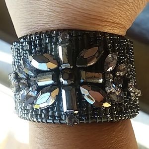 Crystal Grey beaded bracelet